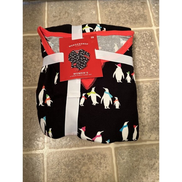 Wondershop Women's Penguin 2-Piece Family Sleep Set Christmas Pajamas Size 3X - Picture 1 of 13